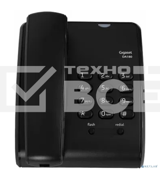 Телефон проводной Gigaset DA180 черный