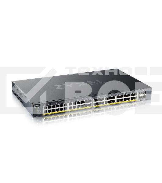 Коммутатор XGS1935-52HP, 52 Port Smart Managed PoE Switch, 48x Gigabit PoE and 4x 10G SFP+, hybrid mode, standalone or NebulaFlex Cloud, 375 Watt PoE