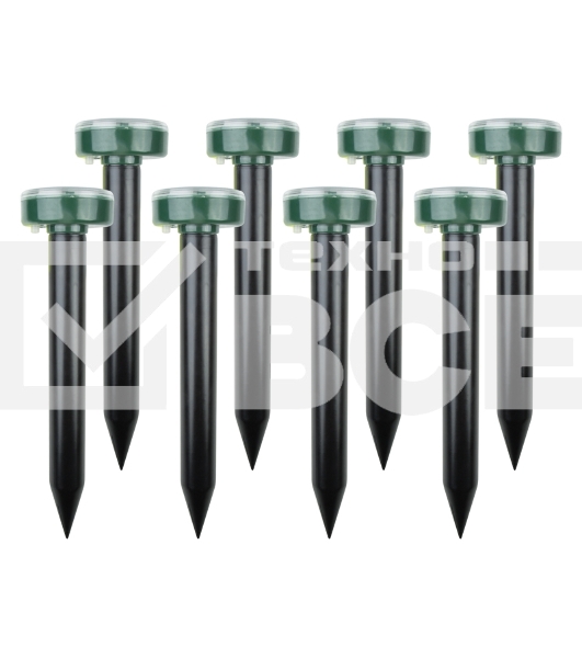 Набор ультразвуковых отпугивателей кротов Rexant (R-20м x8) на солнечной батарее