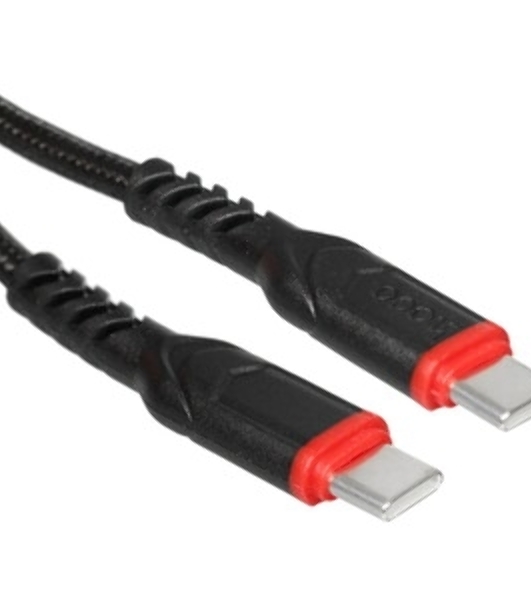 Кабель USB2.0 Hoco Type-C/Type-C, 3А, 60Вт, X59, 1м, черный, коробка