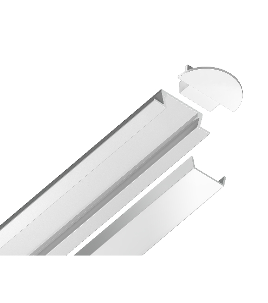 Алюминиевый профиль Ambrella light GP1001WH белый 2000*21.5*6.8