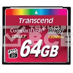 Флеш карта CF 64Gb Transcend, 800X, фото 1
