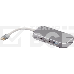 Адаптер-переходник Greenconnect Type C на HDMI+ USB3.0-разветвитель на 3 пота