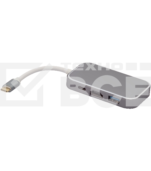 Адаптер-переходник Greenconnect Type C на HDMI+ USB3.0-разветвитель на 3 пота