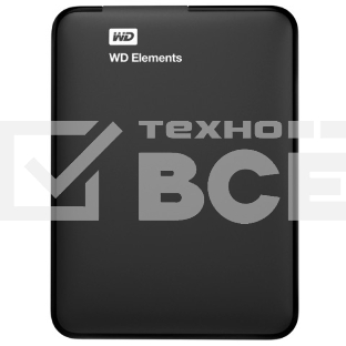 Внешний жесткий диск HDD WD 1Tb Original USB 3.0 WDBUZG0010BBK-WESN Elements Portable 2.5