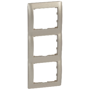 G.Life Рамка 3 поста, titanium, верт. G.Life Рамка 3 поста, titanium, верт.