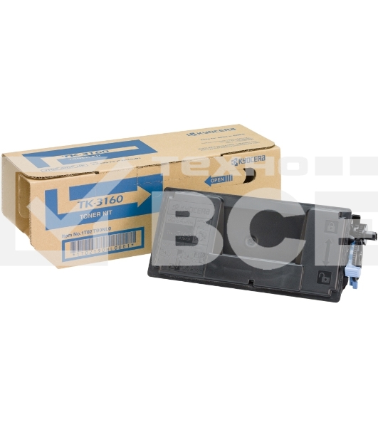 Картридж лазерный Kyocera TK-3160 (1T02T90NL0/1T02T90NL1) черный для P3045dn/P3050dn/P3055dn/P3060dn 12500 стр.