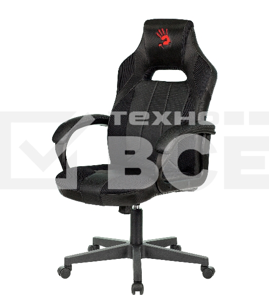 Кресло игровое A4Tech Bloody GC-200, черный, эко.кожа, крестовина пластик