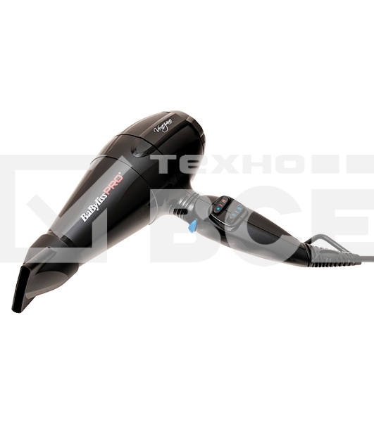 Фен BaByliss Pro Veneziano, 2000 Вт, 2 насадки, черный