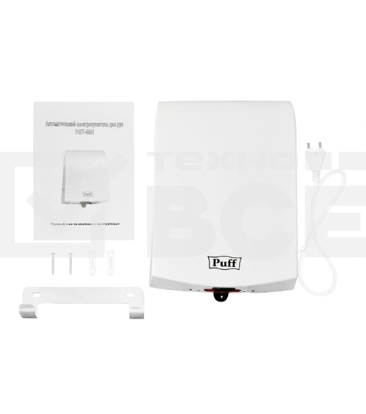 Сушилка для рук Puff 8951 1000Вт белый