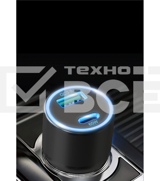 Автомобильное зар./устр. Wiiix UCC-7-2-10 18W 3.25A+3A (PD+QC) USB/USB Type-C универсальное черный