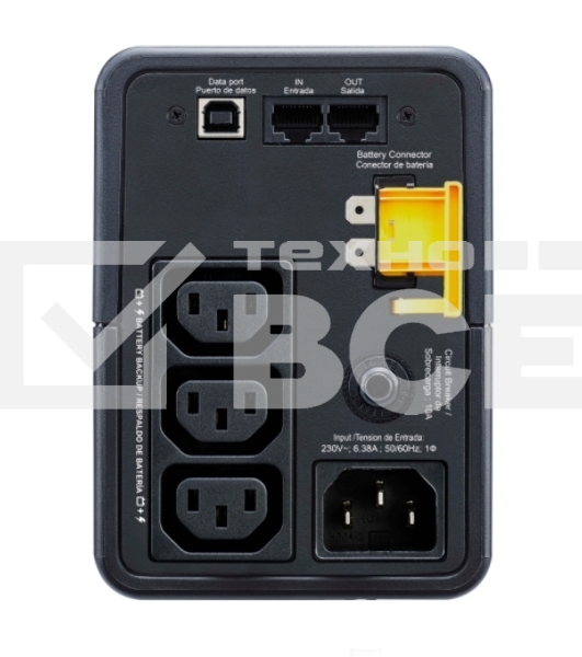 Источик бесперебойного питания APC Back-UPS 500VA/300W, 230V, 3xC13, USB, Data/DSL protect.,1 year warranty