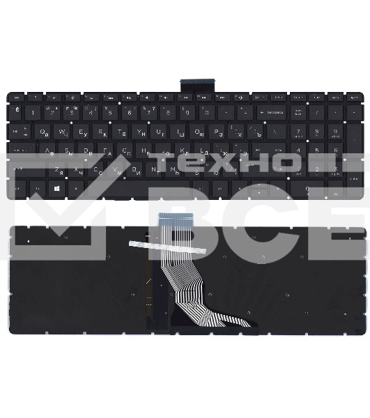 Клавиатура для ноутбука HP 15-BW 250 G6 черная с подсветкой