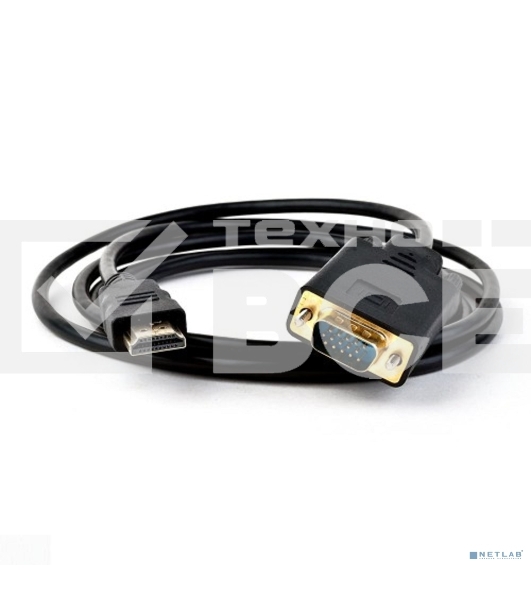 Кабель HDMI M VGA M full (с чипом) KS-is KS-441 черно-черный 1.8м