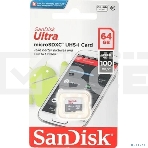 Флеш карта microSD 64GB SanDisk microSDXC Class 10 Ultra UHS-I 100MB/s, фото5