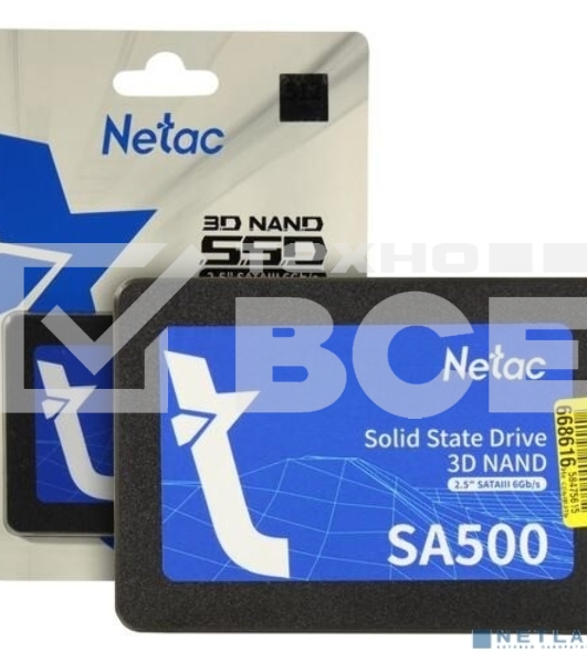 Накопитель SSD Netac SA500, 512GB, SATA III, 2.5