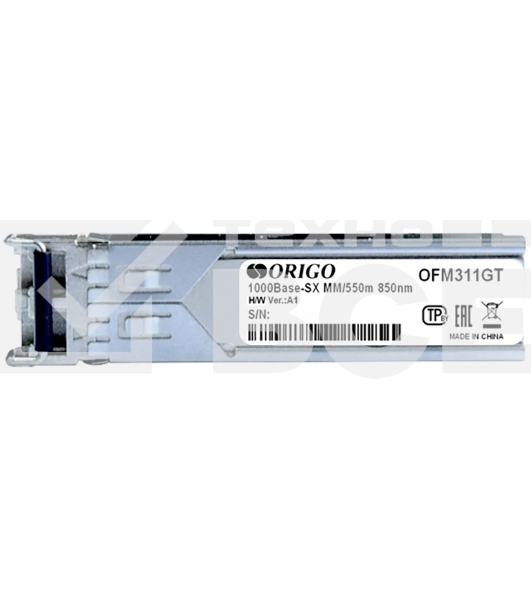 Трансивер Origo OFM311GT, оптич. SFP MM duplex 1Гбит/с Tx:850нм до 0.55км