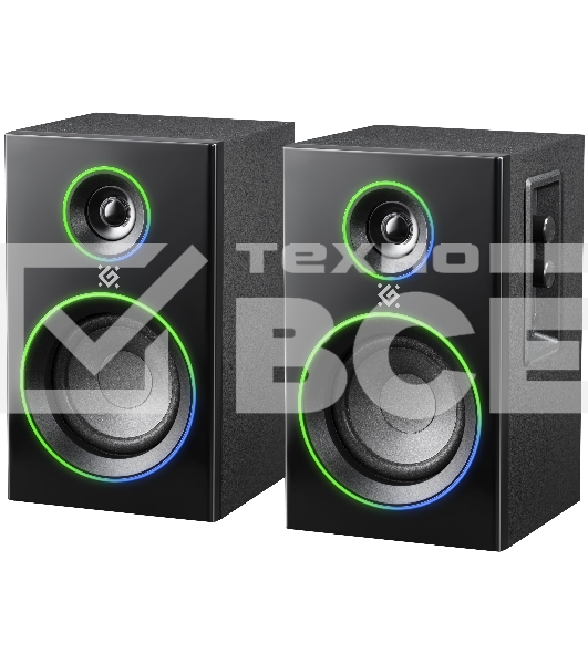 Акустическая 2.0 система Defender Solar 12 12 Вт, подсветка, BT, 230В