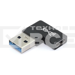 Переходник USB Type A папа на Type-C мама угловой