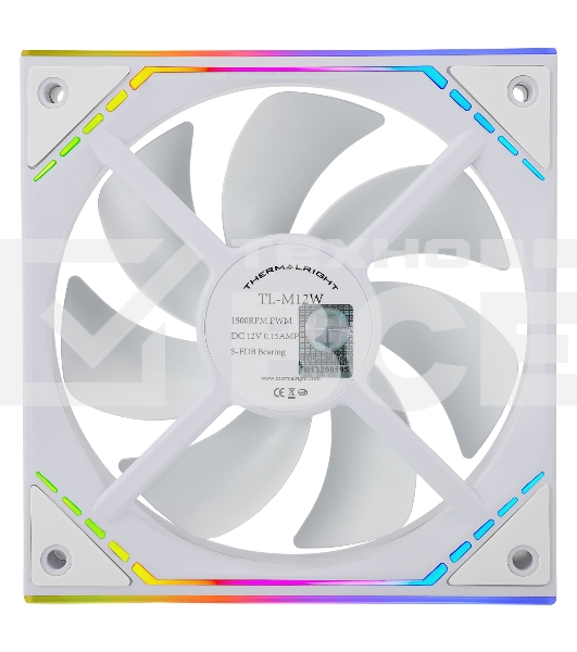 Вентилятор Thermalright TL-M12W ARGB белый 4-pin 23.2dB 175gr Ret