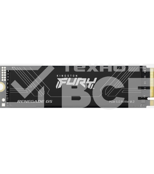 Накопитель SSD Kingston Fury Renegade, 2048Gb, M.2(22x80мм), NVMe, PCIe 5.0 x4, 3D TLC, R/W 14700/14000Mb/s, IOPs 2 200 000/2 200 000, TbW 2000, DWPD 0.5 (12 мес)