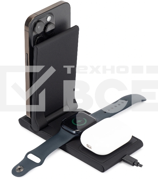 Беспроводное зарядное устройство Buro CWC-QC5 15W 3A (QI) USB-C универсальное черный