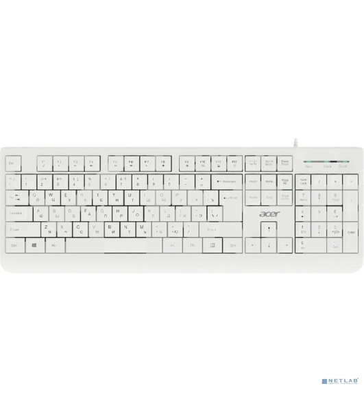 Комплект клавиатура+мышь Acer OCC400 проводной, USB, 2000 DPI, белый