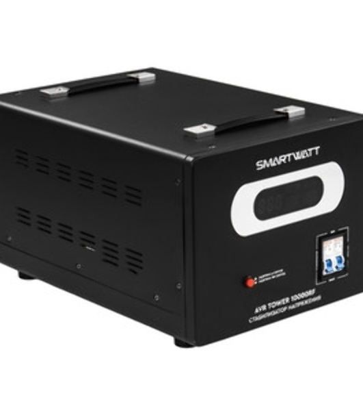 Напольный стабилизатор напряжения SMARTWATT AVR TOWER 10000RF (140W - 260W, 10000VA, 10 кВт, 50-60 Гц, LED-дисплей, реле