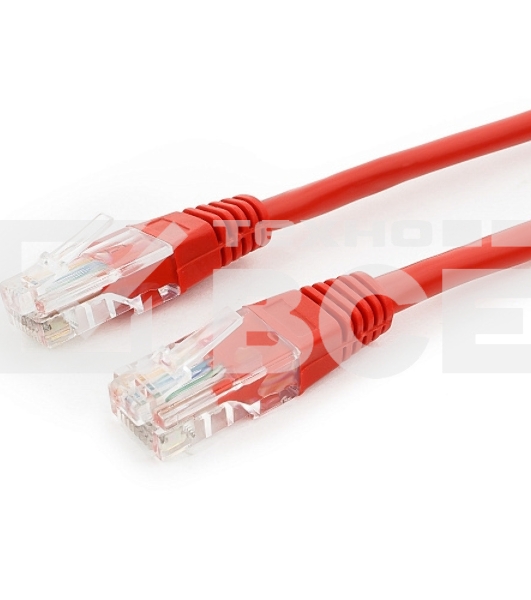 Патч-корд UTP Cablexpert кат.5e, 0.25м, литой, многожильный (красный)