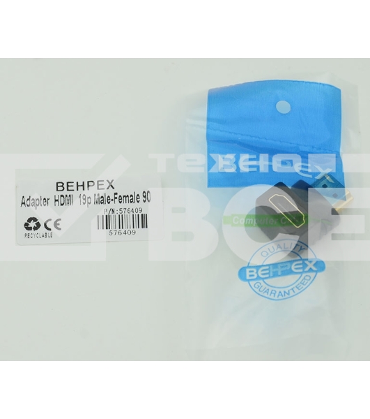 Адаптер аудио-видео 90 Deg HDMI (m)/HDMI (f) 1зв