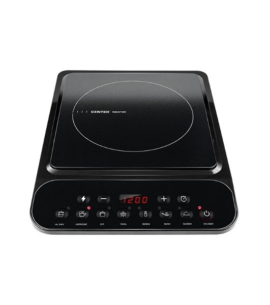 Плита настольная электрическая Centek CT-1517 черный, 2 кВт, индукция, конфорки - 1, стеклокерамика, сенсор