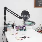Лупа на струбцине Rexant, круглая, 5D, с подсветкой 56 SMD LED, черная 31-0406, фото5