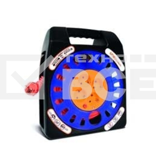 Удлинитель 4х20м с заземл. 16А IP20 У16-012 термо ПВС 3х1 в закрытом корпусе защ. шторки UNIVersal 1673