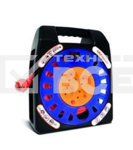 Удлинитель 4х20м с заземл. 16А IP20 У16-012 термо ПВС 3х1 в закрытом корпусе защ. шторки UNIVersal 1673