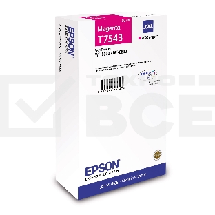 Картридж струйный EPSON T7543 пурпурный экстраповышенной емкости для WF-8090/8590