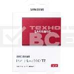 Твердотельный накопитель Samsung SSD 2TB T7, USB Type-C, R/W 1000/1050MB/s, красный, фото18