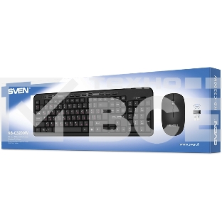 Набор SVEN KB-C3200W беспроводные клавиатура и мышь, чёрные