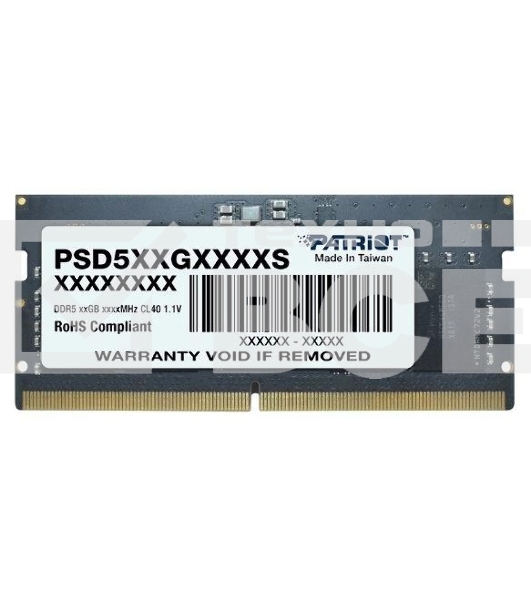 Оперативная память Patriot, DDR5, 32GB (1x32 GB), 4800 MHz, CL40 SO-DIMM
