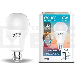Лампа Светодиодная Gauss Smart Home DIM+CCT E27 A60 10 Вт 1/10/100