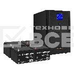 Комплект Источник бесперебойного питания EX295991RUS + батарея 26Aч EX282970RUS 4шт (инвертор, синус, для котла) ExeGate SineTower SZ-5000.LCD.AVR.2SH.1C13.T.RJ.USB <5000VA/4000W, чистый синусоида, LCD дисплей, AVR, 2*Schuko+1*C13+клеммы, RJ45/11, USB, ли, фото2