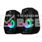 Колонки Sven 370 2.0 чёрные  (2x2W, USB, RGB подсветка), фото8
