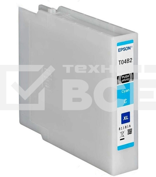 Картридж струйный Epson C13T04A240 голубой (8000 стр.) для WF-C8190 / WF-C8690