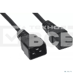 Кабель питания Filum FL-PC-C19/C20-C3-1.8-BK ПВС-АП 3x2.5 С19 - C20, 220/250В, 16А, чёрный, 1,8м, фото 1