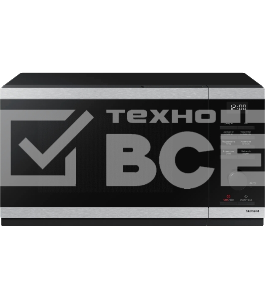 Микроволновая печь Samsung MS23DG4504ATBW нержавеющая сталь/черный, 23 л, 800 Вт, переключатели - сенсор/поворотный механизм