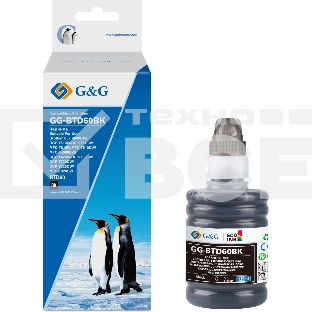 Чернила G&G GG-BTD60BK черный135мл для Brother HL-T4000DW/DCP-T510W/DCP-T710W/MFC-T810W