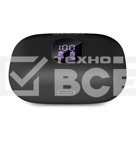 Беспроводные внутриканальные наушники с микрофоном Sven E-315B, черный (Bluetooth, TWS, ANC, ENC, APP)