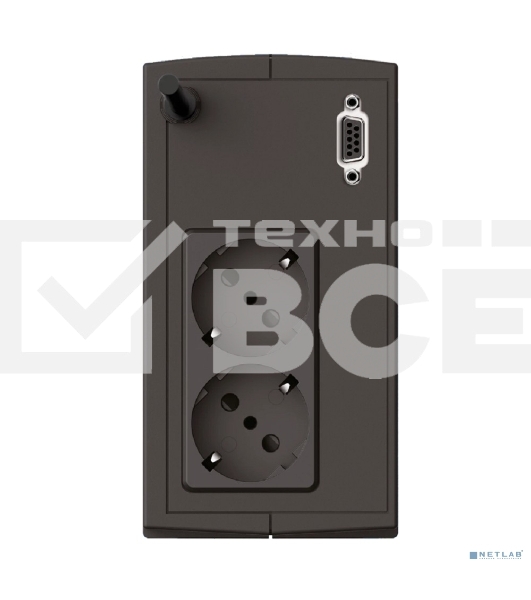 Источник бесперебойного питания Сайбер Электро СТАРТ ПЛЮС-700ВА-ЕВРО Линейно-интерактивный 700ВА/360Вт RS-232(2 EURO) (12В/5А·ч)