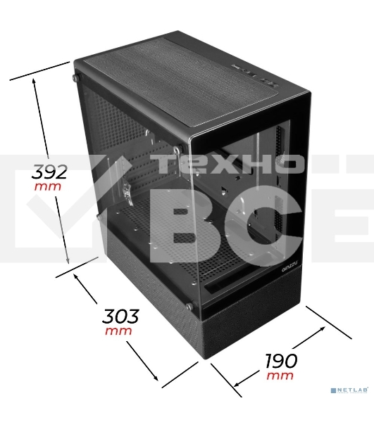 Корпус Ginzzu RX470 mATX