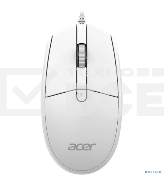 Комплект клавиатура+мышь Acer OCC400 проводной, USB, 2000 DPI, белый