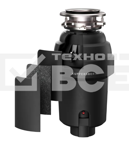 Измельчитель пищевых отходов Kuppersberg WS 550 B, High-Tech, мощность 550 Вт, 3400-3800 об/мин, защита от перегрева, авто выключение, DC мотор, шумоизоляция, уровень шума 70 дБ, черный